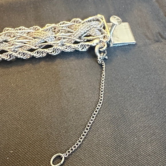 Vintage Sterling Braided Bracelet - Picture 4 of 8